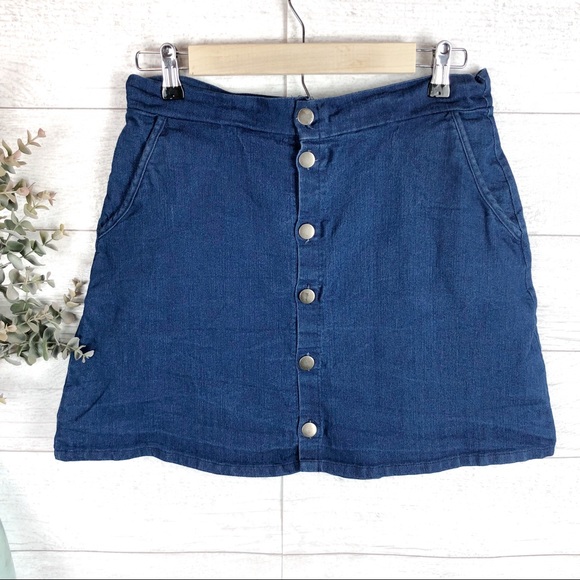 MilkyWay Dresses & Skirts - MILKYWAY Jean Button Down High Waisted Short Skirt